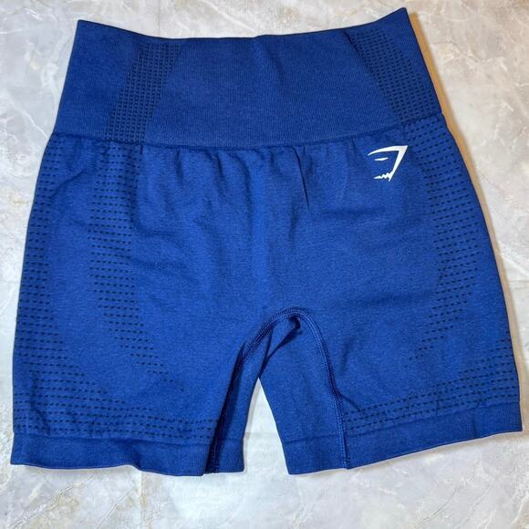 NWOT Gymshark Vital Shorts in Heavy Blue Marl Size Small - Picture 1 of 6